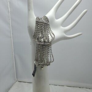 Banana Republic silver link rhinestone bracelet